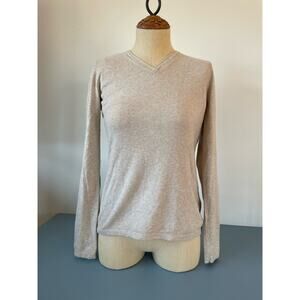 J.McLaughlin womens tan v neck sweater size S